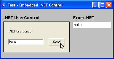 Embedded .NET GUI component in a Java app