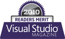 Visual Studio Raders Choice Merrit Award 2010