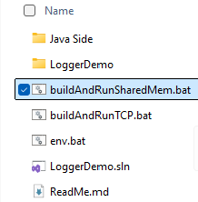 The exported demo project folder in File Explorer